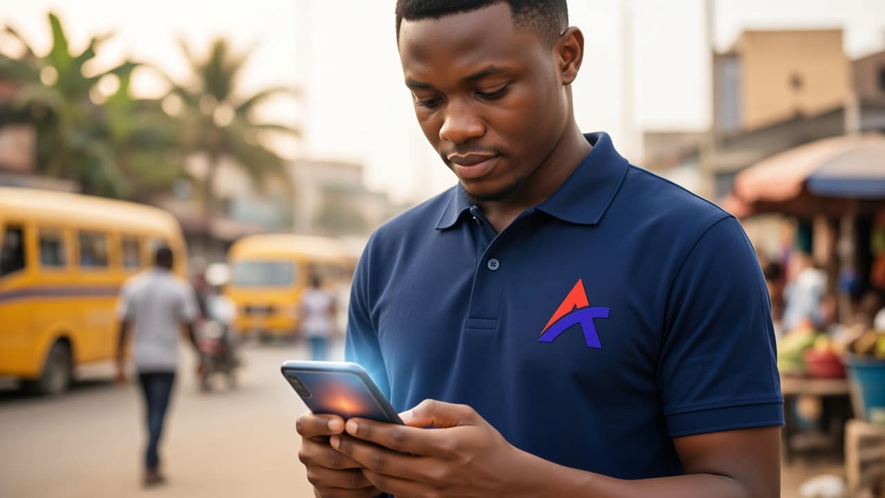 C21 Academy agent processing a payment on their phone